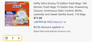 Hefty Ultra Strong 13 Gallon Trash Bags