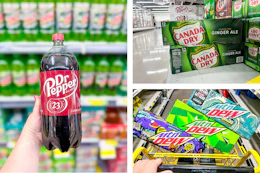 dr pepper canada dry mountain dew soda collage