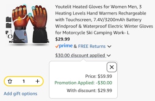 heated gloves cart