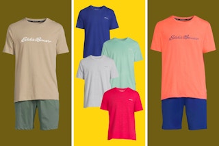 Eddie Bauer Clothing (various styles and options) on yellow/olive template