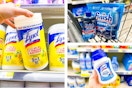dollar general finish and lysol 3-photo collage
