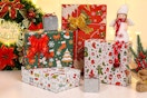 Packages wrapped with PlandRichW Christmas Wrapping Paper.