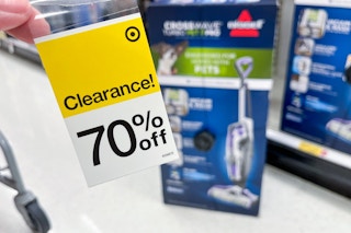 bissel crosswave pet wet/dry vacuum clearance sitting on a target shelf