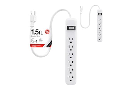 GE 6-Outlet Power Strip 2-Pack