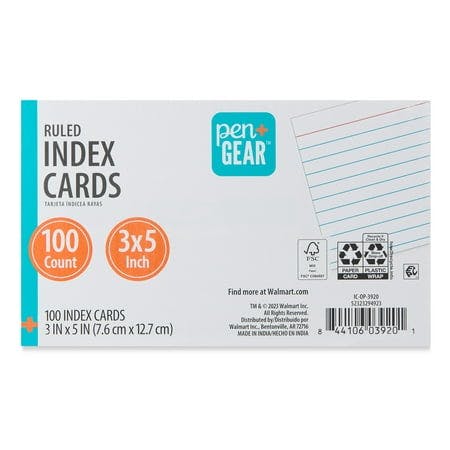 Pen+Gear Ruled Index Cards