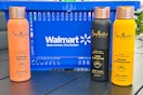 3 sheamoisture body wash together in front of a walmart basket