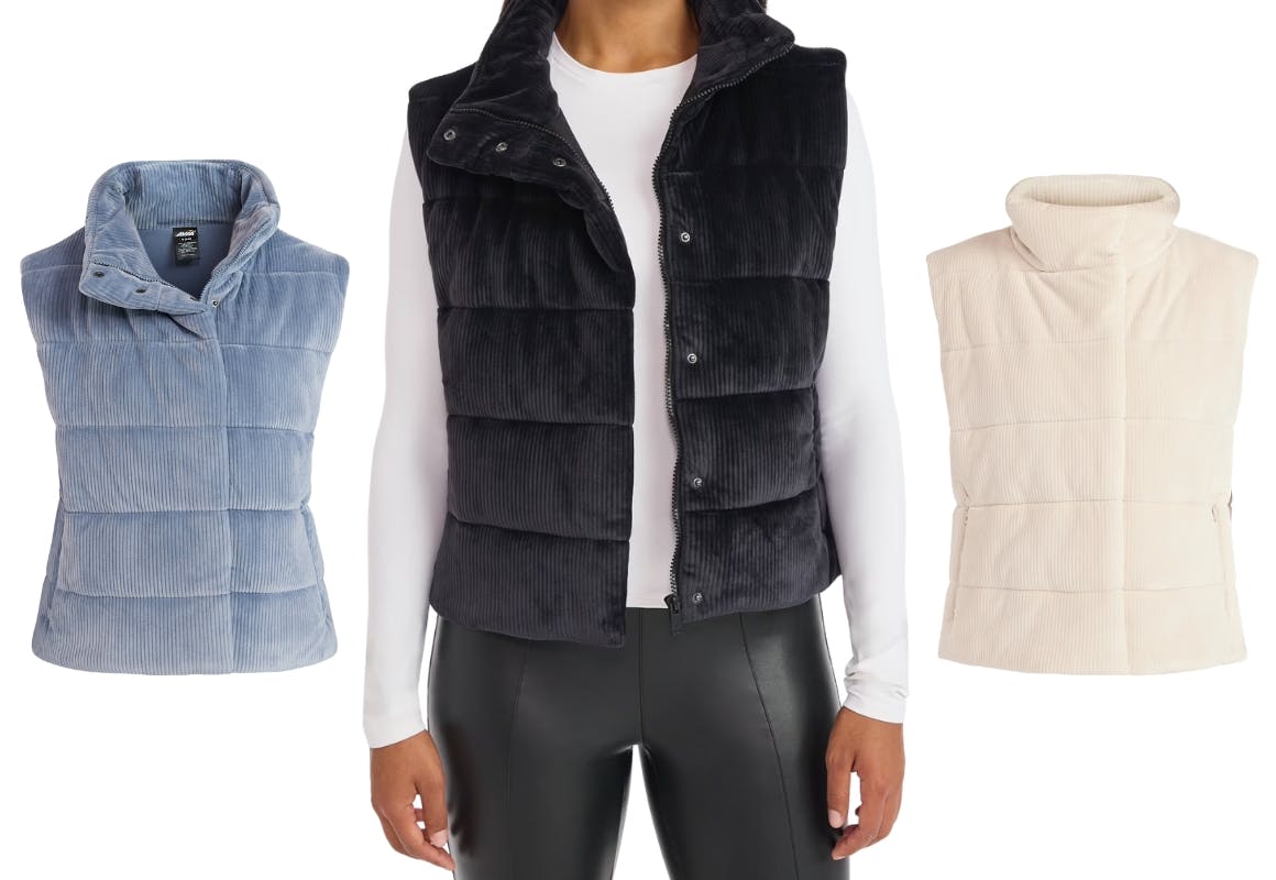 Avia Women's Velour Ribbed Vest