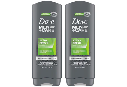 2 Dove Men+Care Body Washes