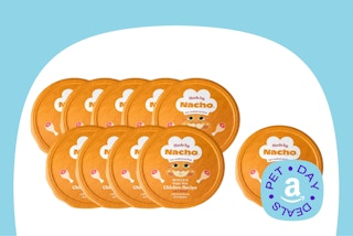 a pack of orange round cart food containers