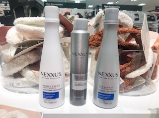 target nexxus shampoo conditioner hairspray on shelf