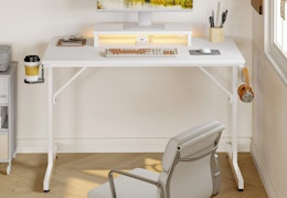 walmart led standing gaming desk