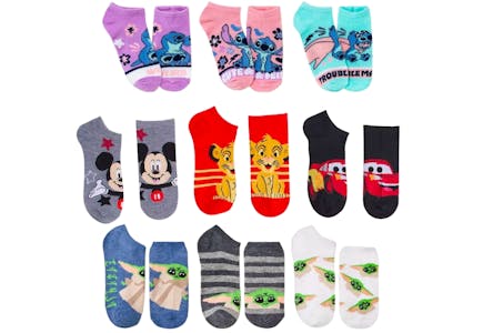 3 Disney Socks 6-Packs