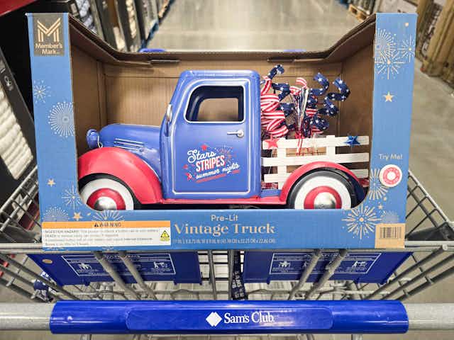 Pre-Lit Fourth of July Collectible Truck, Just $25 at Sam's Club (Reg. $35) card image