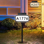 Solar Address Sign
