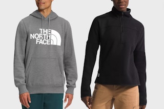 a man and a woman wearing The North Face outerwear 