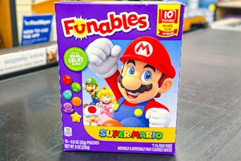 funables fruit snacks on register belt