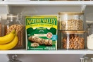 Nature Valley granola bars on pantry shelf