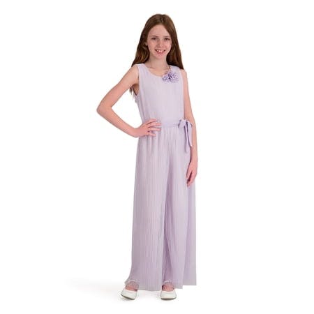 Kids' Sleeveless Pleated Jumpsuit