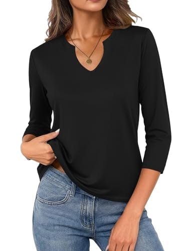 Women's 3/4 Sleeve V-Neck T-Shirt