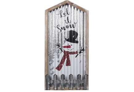 Young's Snowman Wall Sign