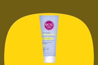 Eos travel body lotion tube on KCL template