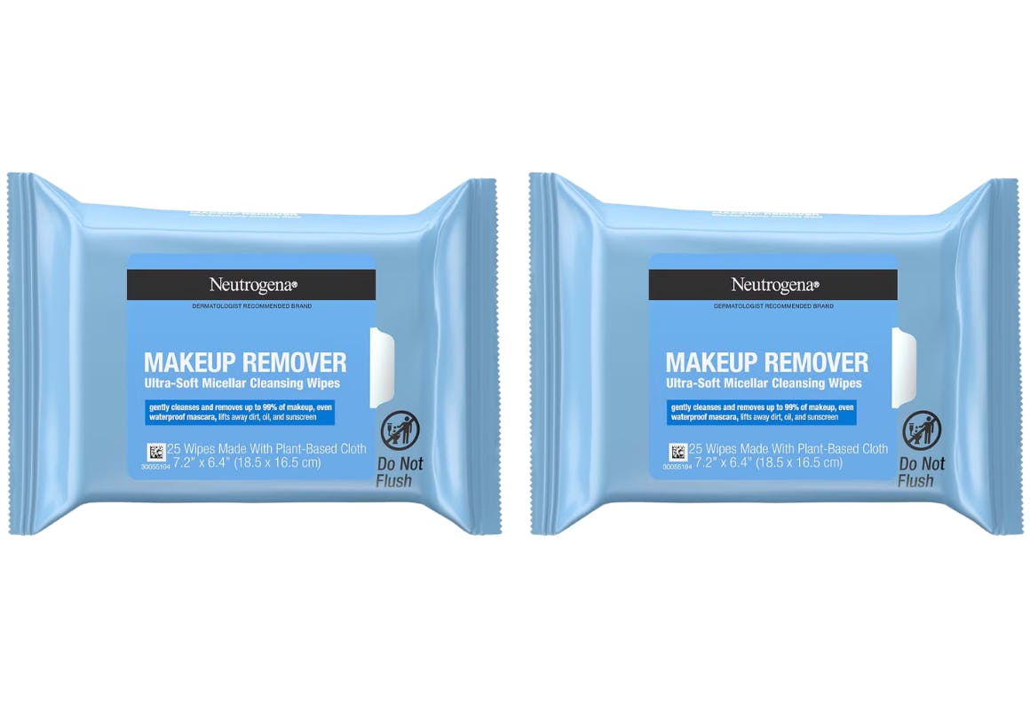 2 Neutrogena Makeup Wipe Packs