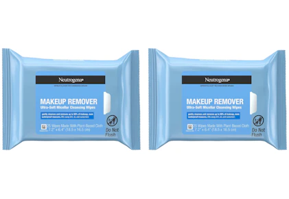 2 Neutrogena Makeup Wipe Packs