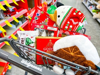 walgreens cart with seasonal items