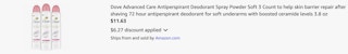 Amazon Dove Advanced Care Deodorant Spray 2025