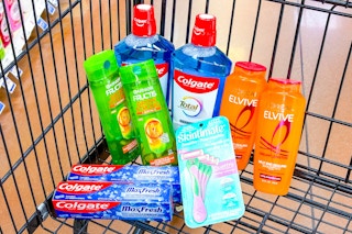 kroger personal care haul in shopping cart