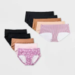 Auden Women's Hipster Underwear 10-Pack