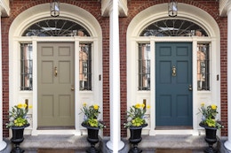 Beyond Paint shown in 2 colors painted on front doors