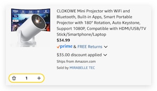 CLOKOWE Mini Projector