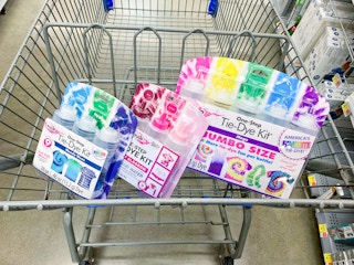 shopping cart with tulip tie dye kits