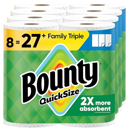 2 Bounty Quick-Size Paper Towels