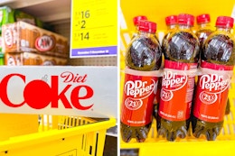 dollar general diet coke and dr pepper 2-photo collage
