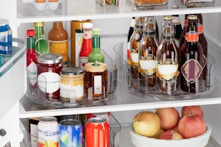 turntable on fridge shelves
