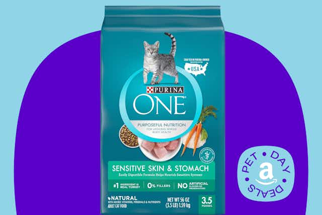 Purina Cat Food: Get 2 Bags for $12.57 on Amazon card image