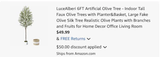 olive tree Amazon receipt
