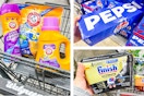 collage with finish, pepsi, and arm & hammer products
