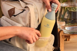 a stanley bottle in a bag