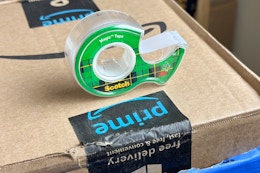 Scotch Magic Tape on Prime box