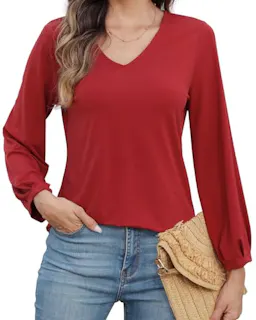 Women's V-Neck Floral Top