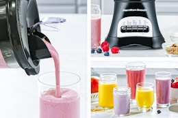 3 lifestyle images of the Hamilton Beach Smoothie Blender