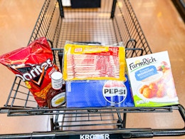 kroger matchup groceries in shopping cart