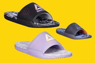 stock images of reebok slides
