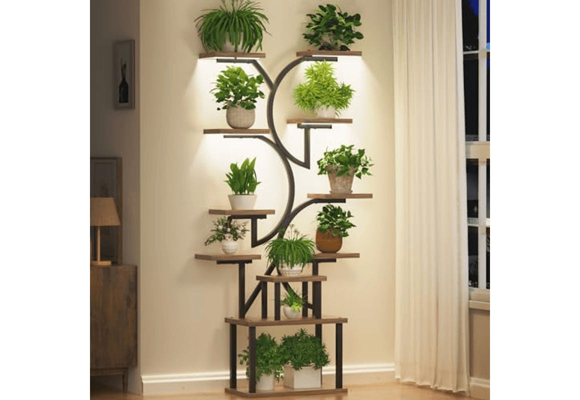 Plant Stand With Grow Lights
