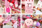 dollar tree valentine's decor 4-photo collage