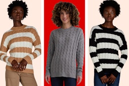 Women's Cable Knit Sweater, Only $7 at Walmart (Reg. $18) card image