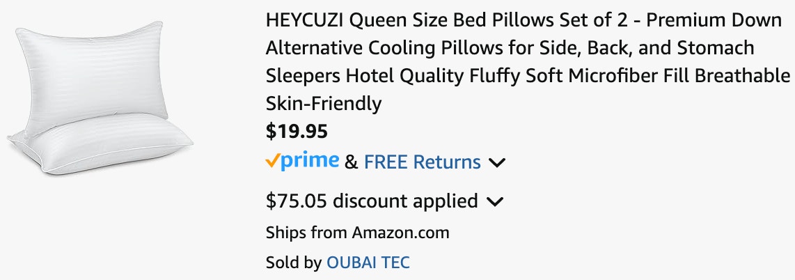 a cart ending in $19.95